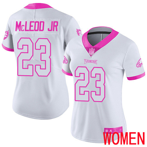 Women Philadelphia Eagles #23 Rodney McLeod Limited White Pink Rush Fashion NFL Football Jersey->women nfl jersey->Women Jersey